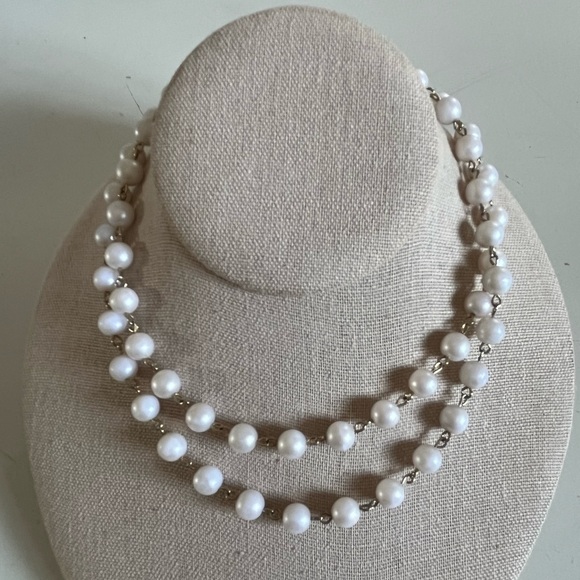 Vintage Art II White Beaded Necklace - Picture 2 of 7